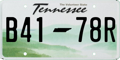 TN license plate B4178R
