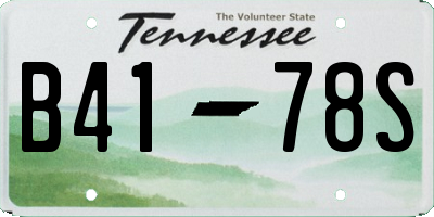 TN license plate B4178S