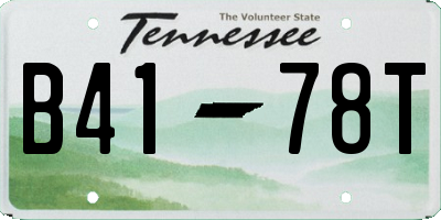 TN license plate B4178T