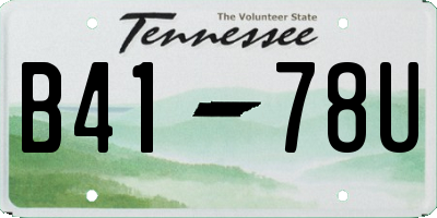 TN license plate B4178U