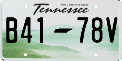 TN license plate B4178V