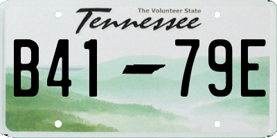 TN license plate B4179E