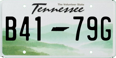 TN license plate B4179G