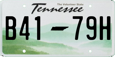 TN license plate B4179H
