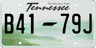 TN license plate B4179J