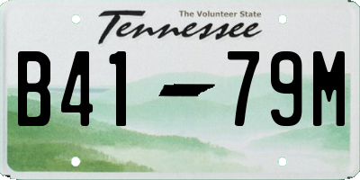 TN license plate B4179M