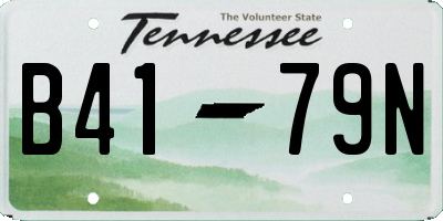 TN license plate B4179N
