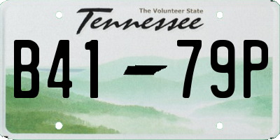 TN license plate B4179P