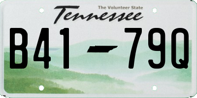 TN license plate B4179Q
