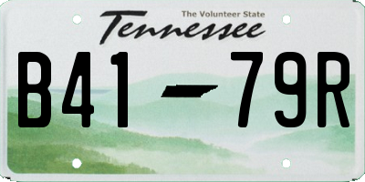 TN license plate B4179R