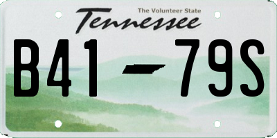 TN license plate B4179S
