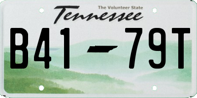 TN license plate B4179T