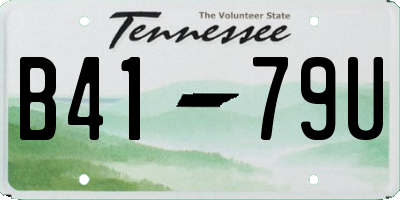 TN license plate B4179U