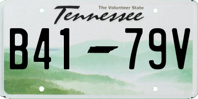 TN license plate B4179V