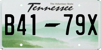 TN license plate B4179X