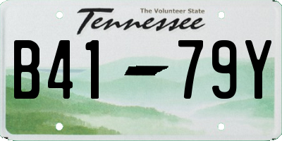TN license plate B4179Y