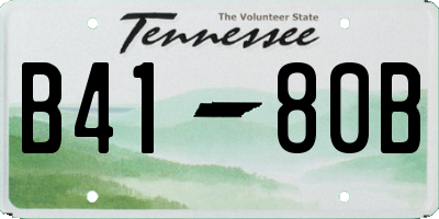 TN license plate B4180B