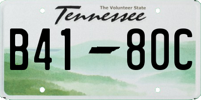 TN license plate B4180C