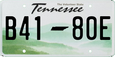 TN license plate B4180E