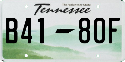 TN license plate B4180F