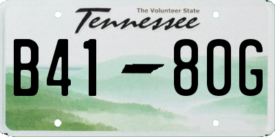 TN license plate B4180G