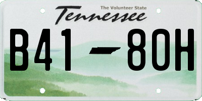 TN license plate B4180H