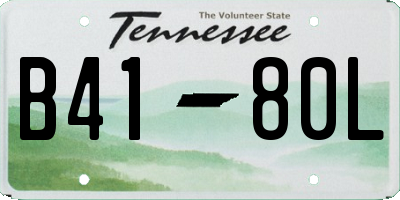 TN license plate B4180L