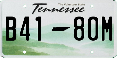 TN license plate B4180M