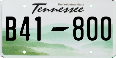 TN license plate B4180O