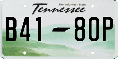 TN license plate B4180P