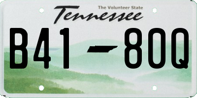TN license plate B4180Q