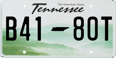 TN license plate B4180T