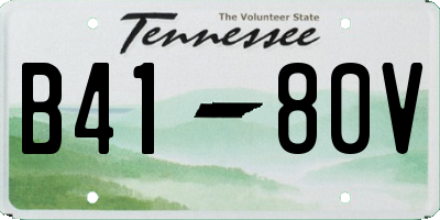 TN license plate B4180V