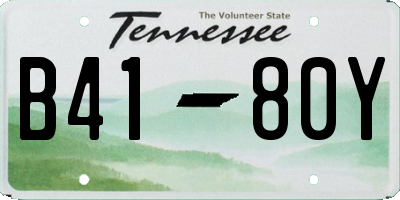 TN license plate B4180Y
