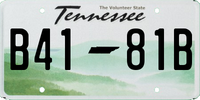 TN license plate B4181B