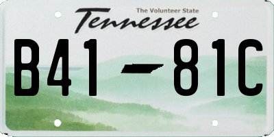 TN license plate B4181C