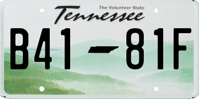 TN license plate B4181F
