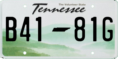 TN license plate B4181G