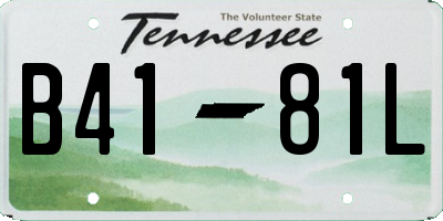 TN license plate B4181L