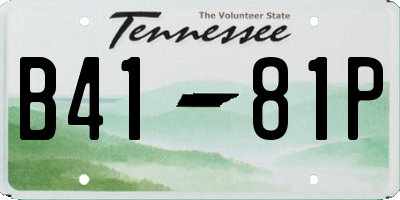 TN license plate B4181P