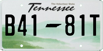 TN license plate B4181T