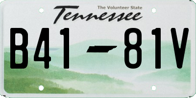 TN license plate B4181V
