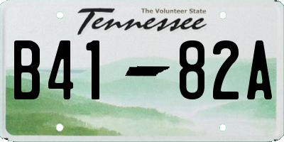 TN license plate B4182A
