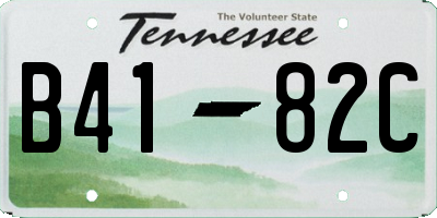 TN license plate B4182C