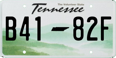 TN license plate B4182F