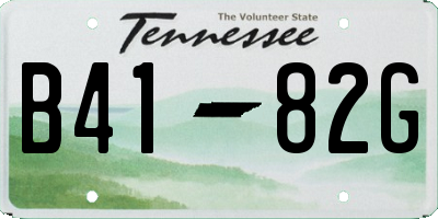 TN license plate B4182G