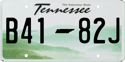 TN license plate B4182J