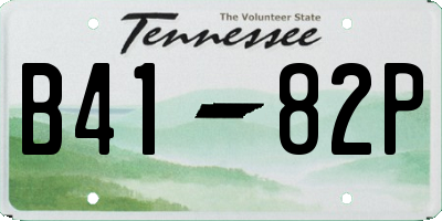TN license plate B4182P