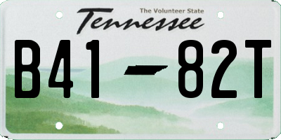 TN license plate B4182T