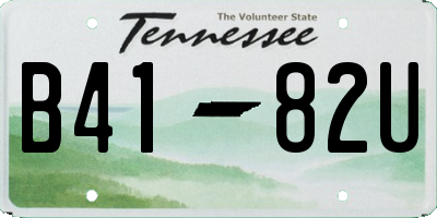 TN license plate B4182U